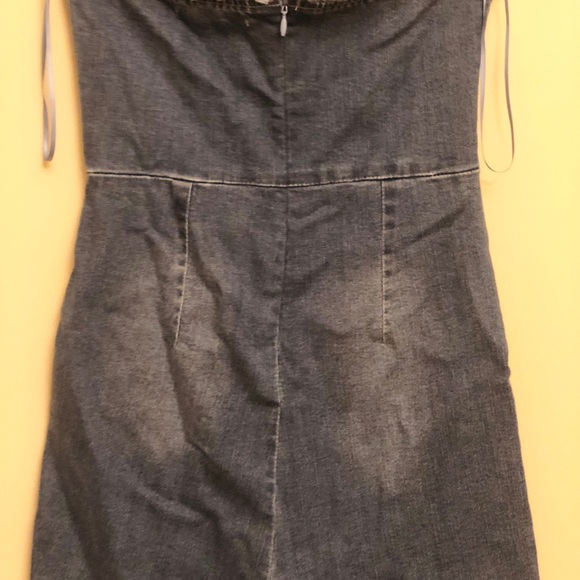 Blue Jean strapless romper jumpsuit playsuit - Picture 3 of 3